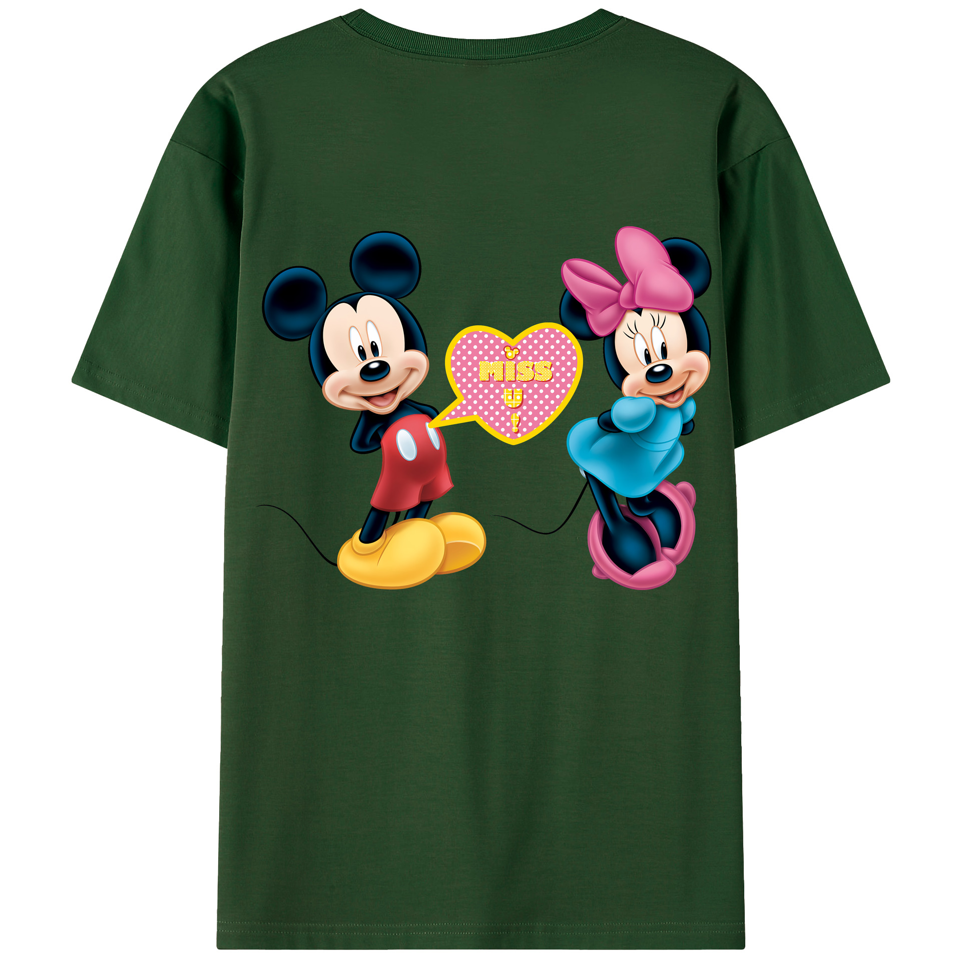 （画像用） ミッキーマウス Mickey Mouse 綿100％半袖Tシャツ（背面プリント）
